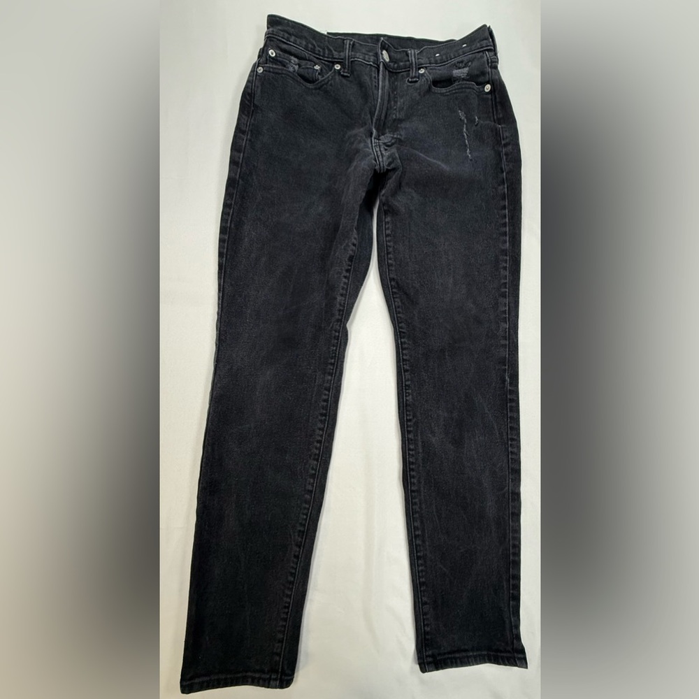 Abercrombie & Fitch Men's Washed Black Slim Straight Jeans
